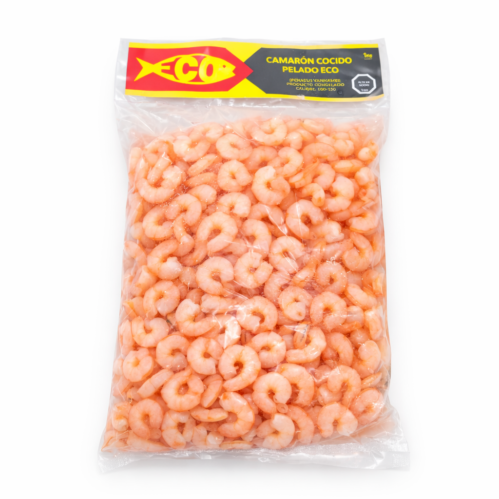 Camaron Cocido Pelado Kg 100/200 Glaseado (CONG)